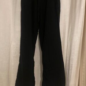 Black Wide Leg Drawstring Pants